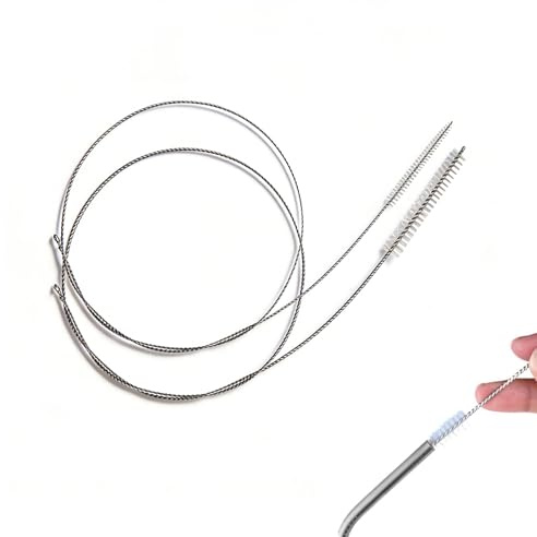 2 Stück Flexible Reinigungsbürste 100cm Rohrreinigungsbürste Edelstahl Schlauchbürste Lang Abflussbürste Rohrreinigungsspirale Multifunktionale Rohrbürste für Trinkschlauch Saugröhre Abfluss Schläuche