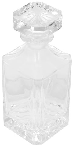 DONFAMDS Decantador de Whisky de Vidrio Mate, Botella Decorativa para Licor Vacía de 750 Ml, Envase Práctico para Brandy, Vodka y Ron, Adecuado para Bares y Decoración del Hogar