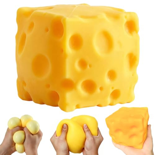 Cheese Squishy, XXL Käse Squishy, 10cm Squishies Cheese Stressball