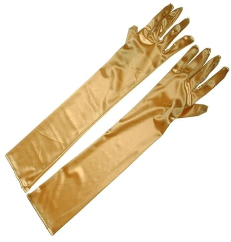 2 Paar mehrfarbige lange Damen-Satin-Zeremonien-Performance-Handschuhe