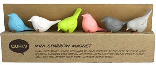 Mini Magnet Dekomagnet Kühlschrankmagnet Spatz bunt starker Magnet ca. 3 cm