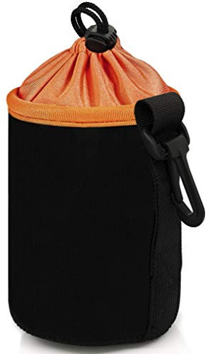 MyGadget Objektivtasche Neopren [M] mit Fleece Fütterung - Objektivbeutel Schutztasche wasserabweisend für Kamera Objektive z.B. Canon, Sony - Schwarz