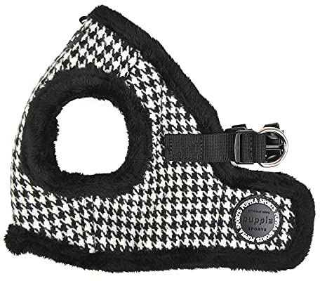 Puppia Brustgeschirr für kleine und mittelgroße Hunde - Shepherd Harness B - verstellbar und komfortabel Schwarz S
