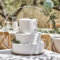 Aro de Madera para Tartas de Boda, Blanco, marrón, 66 cm
