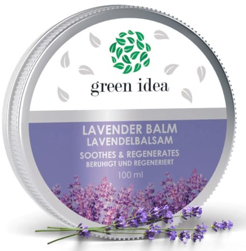 Green idea - Crema de manos con Aceite Esencial Lavanda relajante 100 ml – Manteca de karite -Cuidado de la piel para cuerpo, manos y pies - Crema hidratante corporal