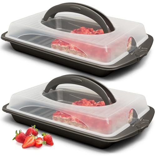 Hausfelder Kuchentransportboxen 2er Set, 24x33x9cm