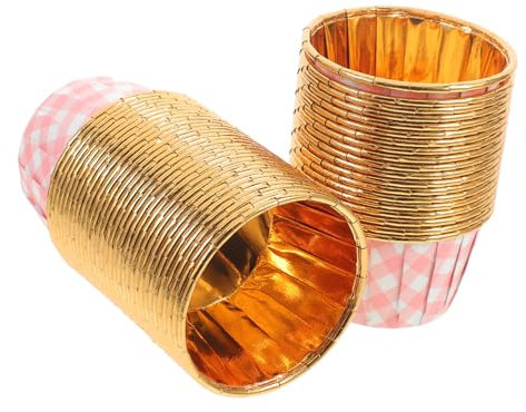 BIUDECO 50pcs Cupcake Cases Reusable Paper Cupcake Wrappers for Baking Heat Resistant and Non-Stick for Home and Bakery