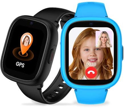 LAGENIO K3 Smart Watch per bambini con GPS e telefono, 1,7 HD 4G smartwatch per bambini con videochiamata, WiFi, SOS, musica, sveglia, modalità scuola, IP68, impermeabile – Smart Watch per bambin dai