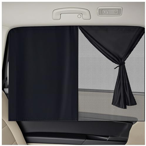Noviatrix 2 Piezas Parasol Coche Bebe, Doble Parasol Coche Lateral, Extraíble Magnéticamente Tapa Sol Carro para la Mayoría de Vehículos