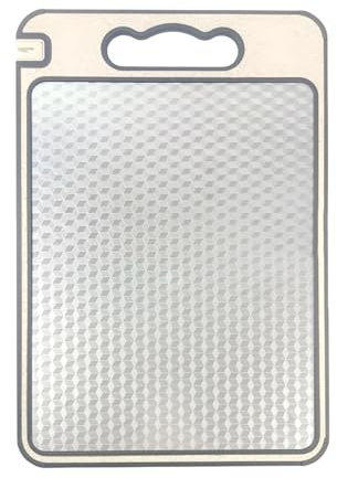 Cutting Board, Double Sided 304 Stainless Steel Chopping Boards, Scratch Resistant Mesh Design, Non Slip Chopping Board for Meat and Vegetables, Dishwasher Safe