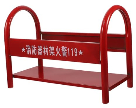 Alipis Heavy-Duty Metal Fire Extinguisher Floor Stand Holder for Powder Extinguishers Bracket Storage Organizer with Dual Capacity for Firefighting Equipment Safety