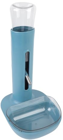 Mingzhe Pet Standing Automatic Water Feeder, Adjustable Height Dog Water Food Dispenser, Liftable Wall Mounted Bowl with No Wet Mouth Design, Suitable for Multiple Pets Eat (Blue)