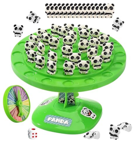 Generisch Balancierspiel Für Kinder,Panda Bauklotz Geschicklichkeitsspiel | Lernspiel Balance Brettspiel | Familienspiel Für Zwei Personen Kindergeburtstag Weihnachten Reisespiel Für