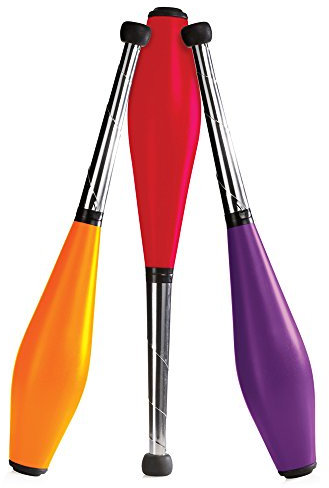 Eureka-Acrobat 52475063 - Jonglierkeulen, Outdoor Spielgerät, 52 cm, 3 Stück