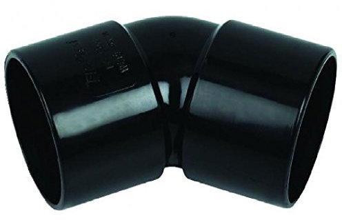 40mm (43mm) Black Solvent Waste Pipe 135 Degree Bend