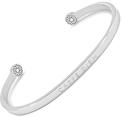 SIMPLE PLEDGE | Carpe Diem Armreif | Armband Damen mit Gravur in Silber, Gold, Roségold | Perfekt als Schmuck Geschenk | Blindgravur