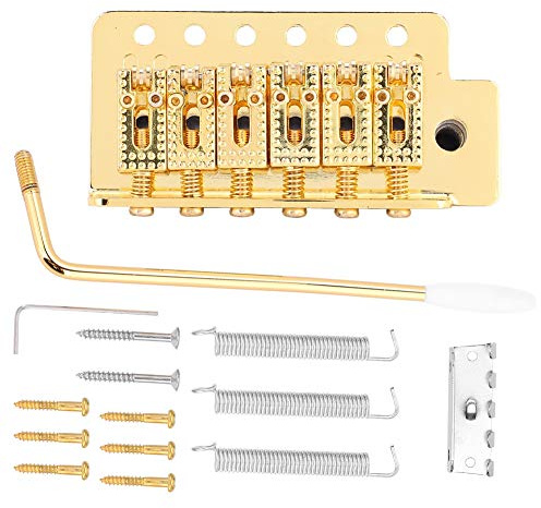 Guitare Tremolo Bridge, Système Tremolo avec Roller Single Locking Vibrato Bridge. Cordier pour le remplacement de la guitare ST.(d'or)