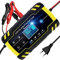 NWOUIIAY 12V/24V 8A Automatic Car Battery Charger with LCD Touch Screen Intelligent Charger for Car, Motorcycle & Boat Multiple Charge Protection & Maintenance Features