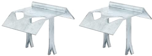 Alberts 210946 Auflaufstütze | zum Einschlagen oder Einbetonieren | feuerverzinkt | 125 x 47 mm | 2er Set