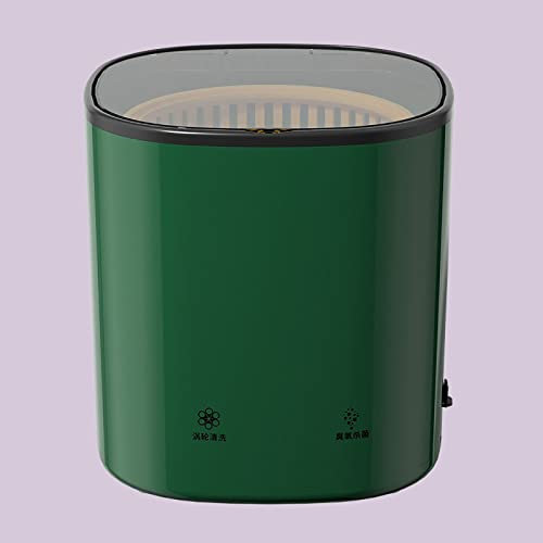 PanHuiWen Mini Machine à Laver avec Essorage Lave-Linge Pas Cher Petite Machine à Laver Portable pour sous-vêtements, Cravates, vêtements de bébé,Green