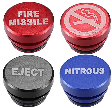 X AUTOHAUX Cigarette Lighter Plug Cover Dustproof Red Blue Black Set of 4 | Cigarette Lighter Socket Cover Cap, for Car Truck SUV, with 12 Volt Accessory Plugs