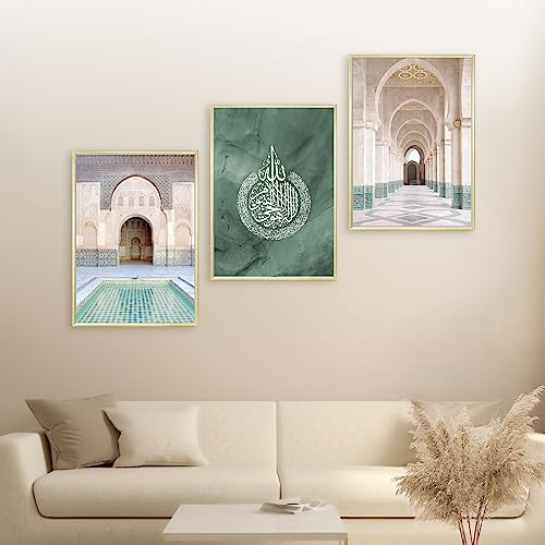 HAVA Artwork Hassan II. Mosco-affischset, islamisk affisch, islamisk dekoration, islamisk dekoration, islamiska gåvor, tavelramar, Allah, väggmålning