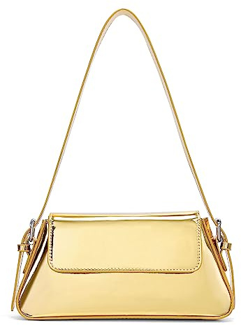 DKIIL NOIYB Silver Purse Evening Bag for Women Y2K Silver Clutch Bag Gold Handbag Small Leather Shoulder Purse for Wedding Party
