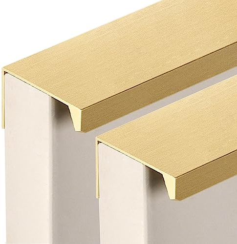 2 PCS Möbelgriff Verdeckte Küchengriff Gold Unsichtbarer Griff Aluminiumlegierung Kleiderschrank Griffe für Schränke Badezimmer Schublade Wohnzimmer (length:1000mm)