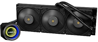 Lian Li Galahad II Trinity Performance AIO Wasserkühlung, 360 mm Aluminium Radiator, drei 120 mm Hochleistungs Lüfter aus LCP, ARGB-Beleuchtung, Sockel LGA 1700 und AM5 - Schwarz
