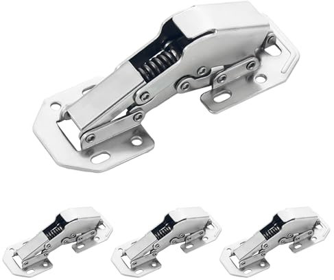 Zishengho 90 Degree 10 Pack Hidden Soft Close Surface Mount Spring Hinges Concealed Cabinet for Cupboard Kitchen