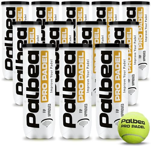Palbea PRO Padel - FIP Approved Padel Balls - 1 Carton x 12 Tubes.