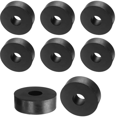 QUARKZMAN 8 piezas Espaciadores de Goma de 60 mm OD 20 mm ID 20 mm altura Espaciador Redondo Antivibración de Goma Arandelas Gruesas de Goma para Accesorios de Hogar y Coche