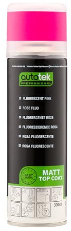 Autotek Extra Bright Fluorescent Pink Spray Paint, Fluorescent Pink Aerosol Spray, 300 ml