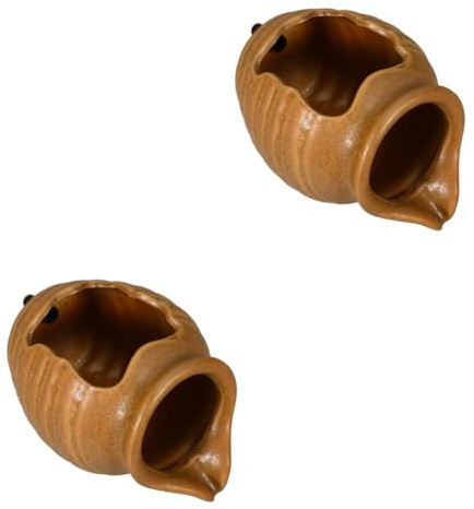 OFFSCH 2stücke Kerntyp Keramiktopf Mit Wasserzirkulation Für Garten Und Terrassenlandschaften Schafft Entspannende Wasserfeatures Für Natürliche Atmosphäre