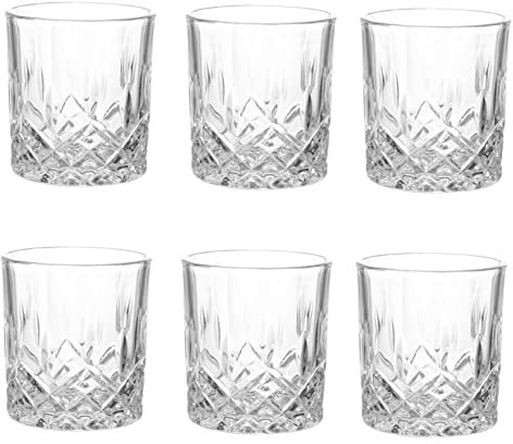SHOWERORO 6pezzi Bicchieri Cristallo Per Birra e Vino Bicchieri Trasparenti Per Eventi Feste e Cerimonie Perfetti Per Cocktail Whisky