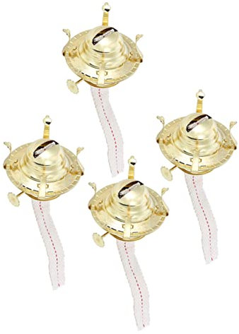 OUNONA Lot de 4 Mèches de Brûleur en Métal Remplaçables pour Lampes à Pétrole