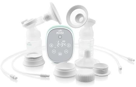 Elektronische ETA Mimi Milchpumpe I Doppel I Brustmilchaubsauger I 3 Modi I 9 Leistungsstufen I Zweiphasige Absaugung I Imitiert den Saugreflex des Babys I BPA frei I LCD Display