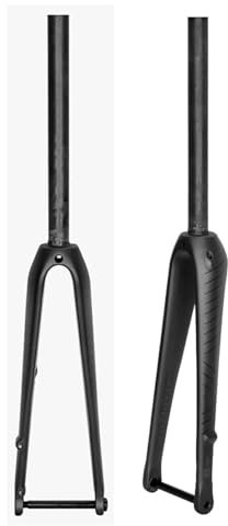 BSFHQS 700C Rennräder Starre Gabel C/Scheibenbremse 28,6MM Gerade/konische Rohr Vorderradgabel Vollcarbon Fixed Gear Fahrradgabel 9 * 100MM QR 12 * 100MM Steckachse(Thru Axle,Straight)