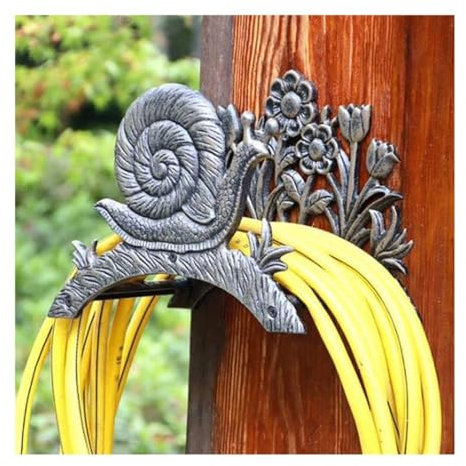 Enrouleur de tuyau d'arrosage, pour le rangement d Enrouleur de tuyau mural, style antique, support de rangement for abri de jardin, en fonte, support de suspension for tuyau d'eau, organisateur de tu