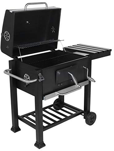 Carrello per Barbecue a carbonella, Portatile, con Attrezzi per Barbecue a carbonella, per Esterni, Cortile, Campeggio, Escursioni, Picnic, 100 x 115 x 48 cm