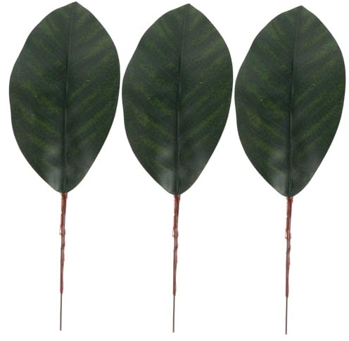 HIAKDOFT 20pezzi Foglie Verdi Artificiali Steli Verde Finto Design Realistico Decorazione Centrotavola Arredamento Verde Da