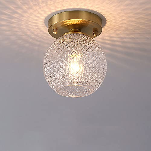 Lampadario lampadario, a sfioramento del soffitto a Filo a Filo a Filo a Filo a LED con Oro retrò con Illuminazione a soffitto Non ostruito Lampada per Illuminazione per l'illuminazione del