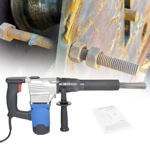 Elektrische Nadel-Entrostungsmaschine 1100W, Industrieller Elektro-Nadelskalierer, Handgeführtes Nadel-Entrostungswerkzeug zur Entfernung von Rost, Schweißschlacke und Farbe,220V