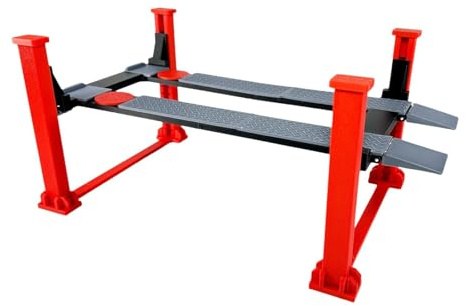 KiBcsLic RC-Car-Werkstattständer, RC-Miniatur-Hebebühne, tragbar für 1/18-Crawler-Cars, manuell Verstellbarer Hubtisch, Vier Beiträge