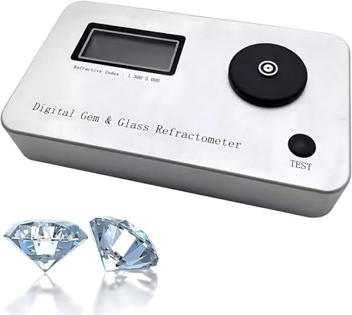 Tragbares Refraktometer für Edelstein-Echtheitsprüfung, hohe Genauigkeit mit Digitalanzeige, ideal für Schmuck- und Diamantüberprüfung