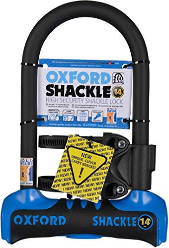 Oxford Shackle 14 U-Lock - Blue, 260 mm x 177 mm