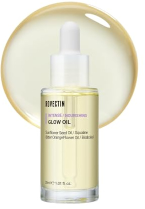 ROVECTIN Barrier Repair Face Oil - Neroli Oil, Antioxidant Anti-Aging Facial Oil | Fast Absorbing, Non-Greasy, Natural Glow for Dry and Sensitive Skin | Vegan, Korean Skincare (1.01 fl oz)