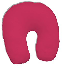 Dukal | Bezug für Nackenhörnchen | 45 x 12 cm | aus hochwertigem DOPPEL-Jersey | 100% Baumwolle | Farbe: Fuchsia