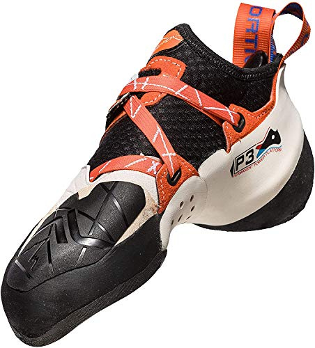 La Sportiva Flickors lösning kvinna klättringsskor, Flerfärgad vit lilja orange 000-17 EU