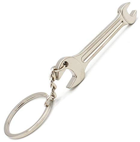 VmG-Store Porte-clés outil miniature en métal, Clé plate
